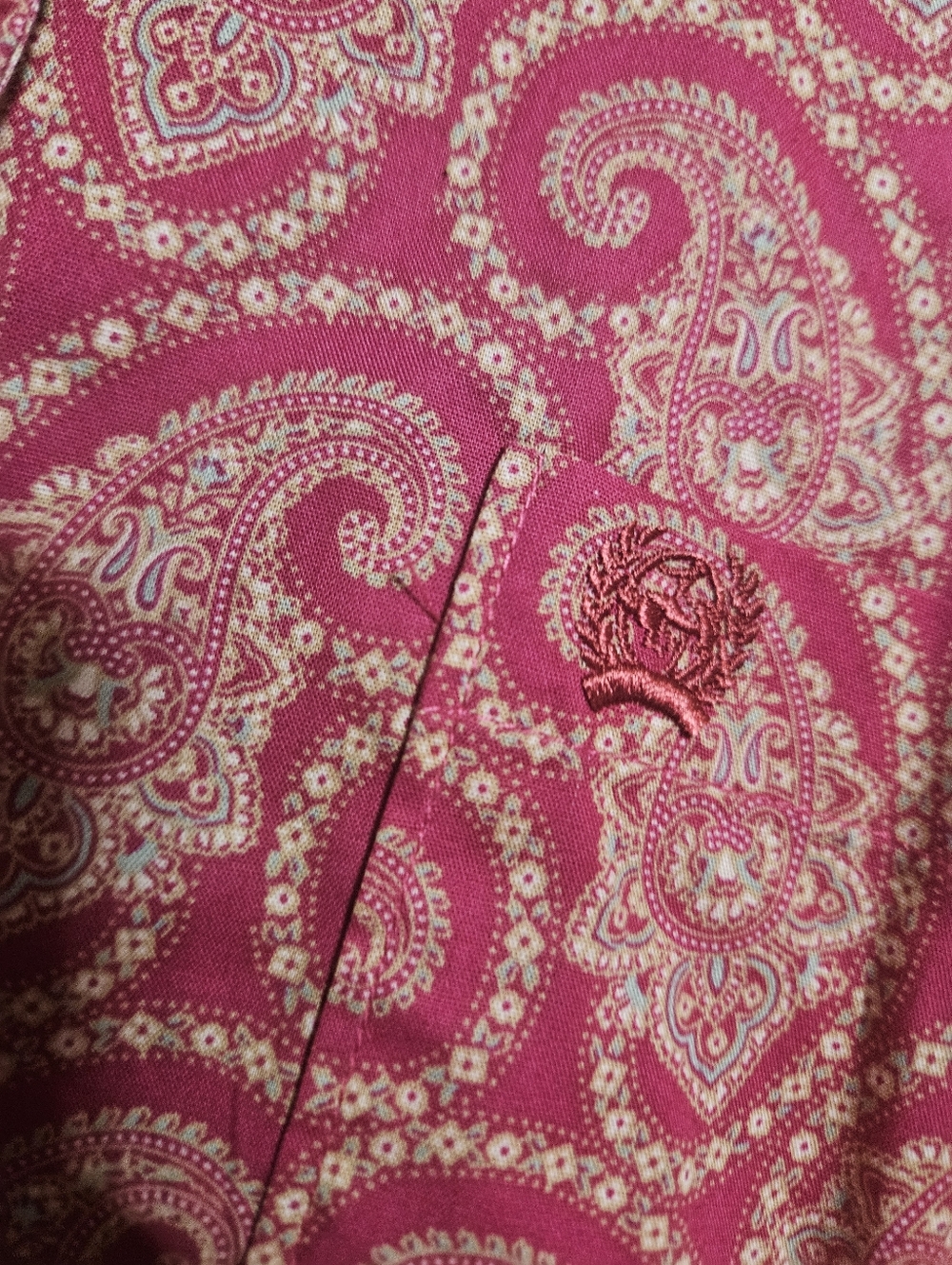 Cinch Womens Pink Paisley Western Embroidered Button Down Size XL! - Picture 3 of 6